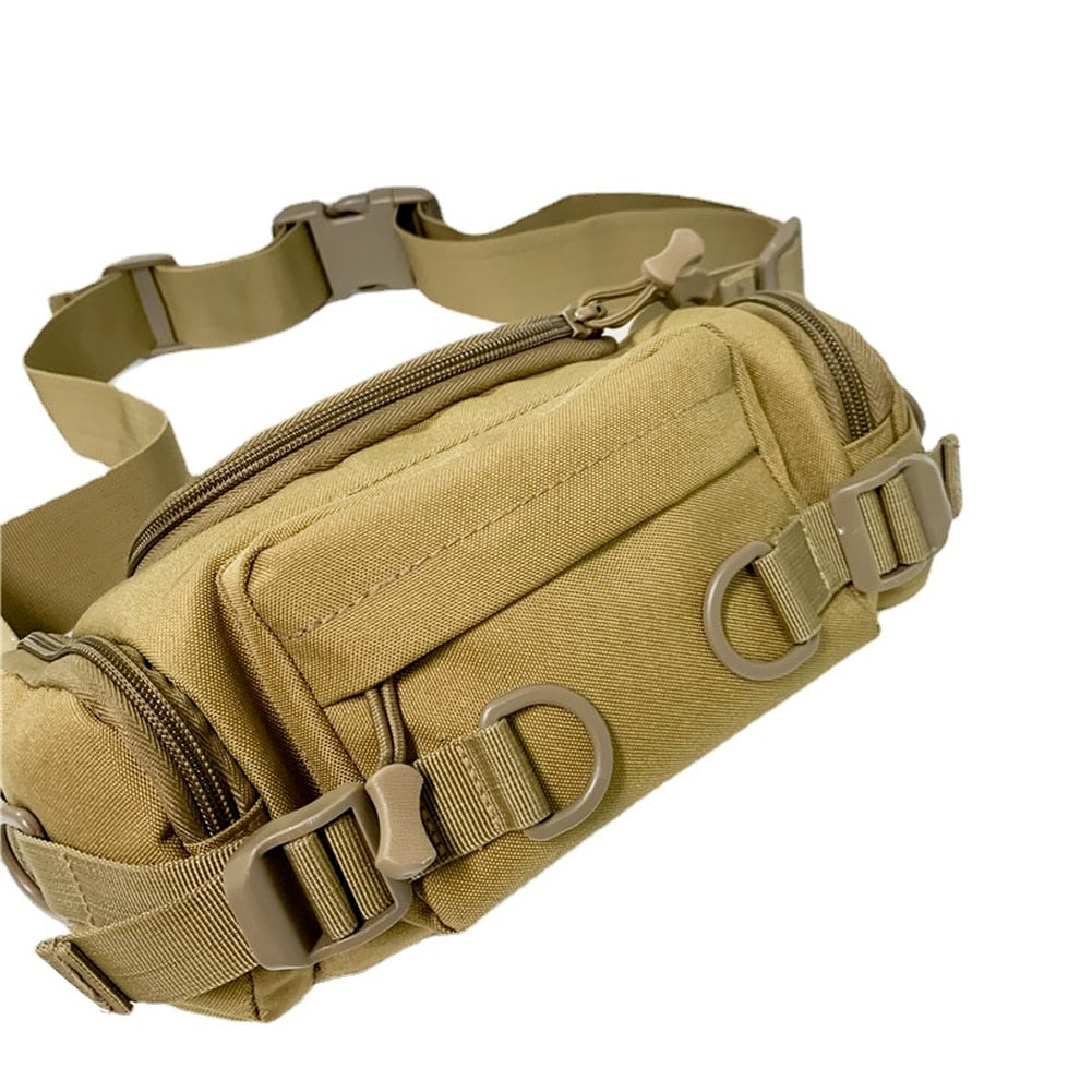 1000D Waterproof Oxford Men's Belt Fanny Pack Shoulder Messenger Bag