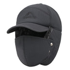 Men's Ear Protection Face Bomber Hats Thicker Plus Velvet Warm Women