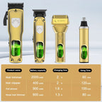 Professional Hair Clipper Set for Barber Men's Oil Head Carving