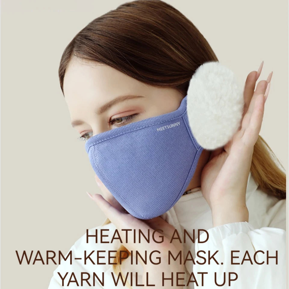 Winter Warm Sports Face Mask Men Women Thickened Fleece Eye Protection