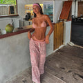 Pink Bae three piece swimsuit