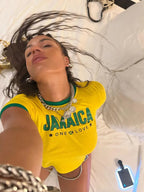 Jamaican swimwear crop top shirt