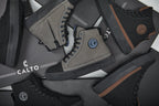CALTO - S3422 - 2.4 Inches Taller (Black/Coffee Brown) - Cap Toe High Top Zip-Up Sneaker Boots