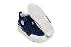CALTO - S4132 - 2.6 Inches Taller (Navy Blue/White Sole) - Corduroy Ankle Top Sneak-boot