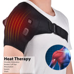 Electric Heat Therapy Adjustable Shoulder Brace Back Support Belt