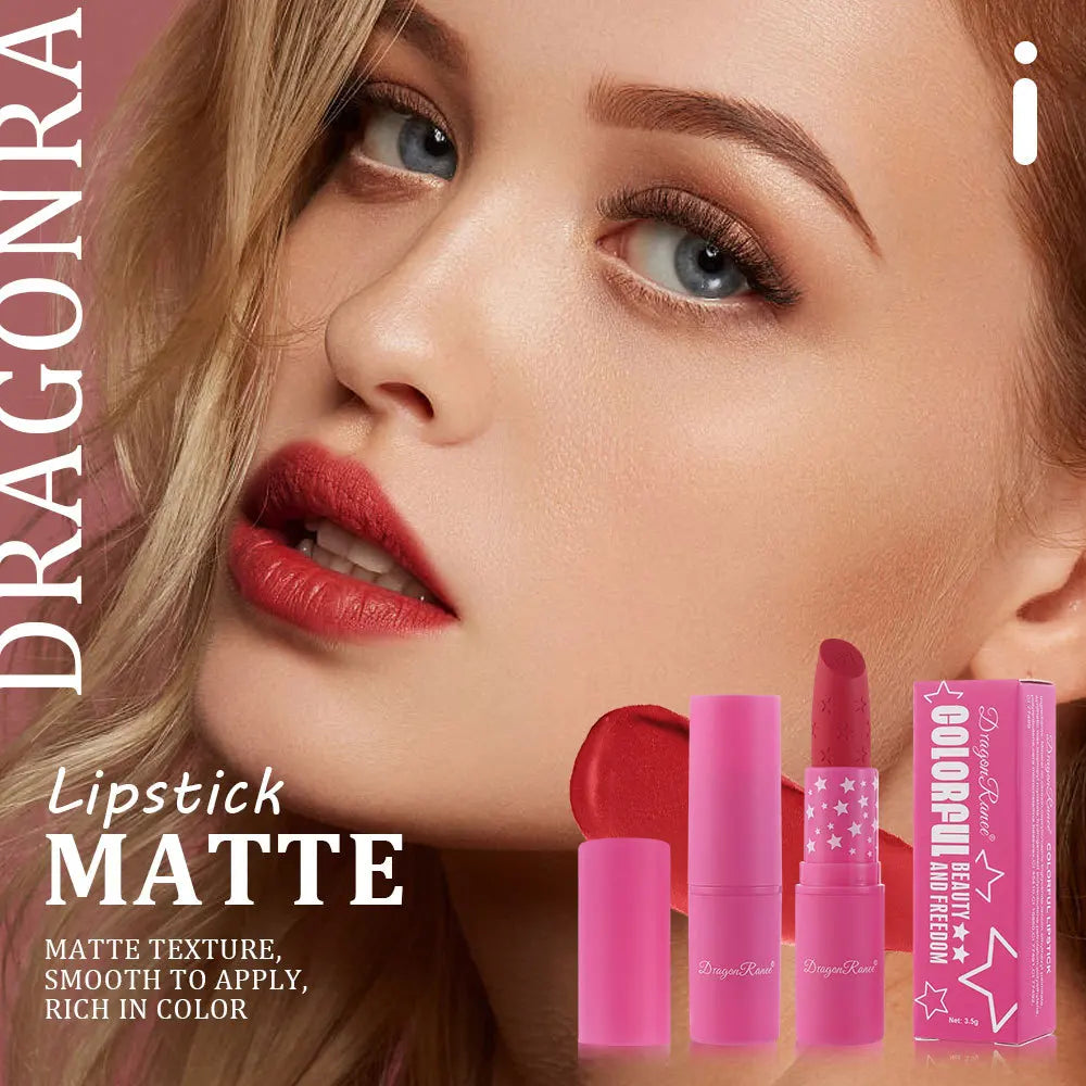9 Colors Waterproof Rose Red Velvet Matte Lipstick Moisturizing Long