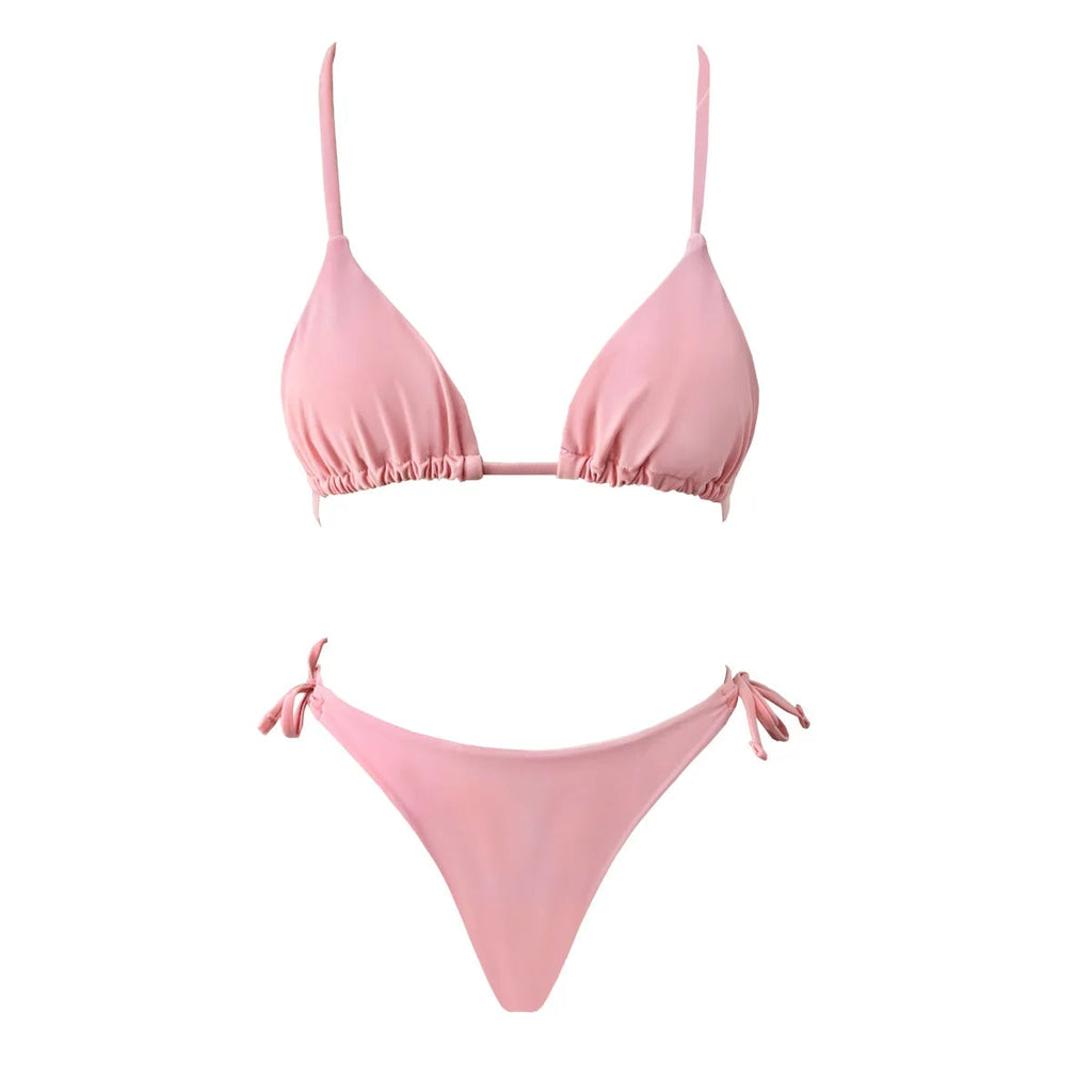 Pink Bae three piece swimsuit