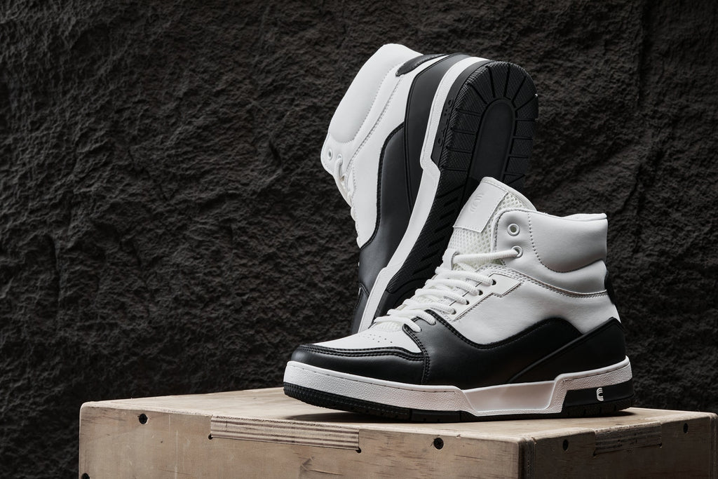 CALTO - S4752 - 3 Inches Taller (White/Black) - High Top Sneakers
