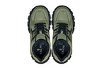 CALTO - S5284 - 2.6 Inches Taller (Khaki Green/Translucent Onyx Sole) - Chunky Sole Sporty Sneakers