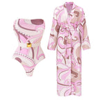 High fashion vintage one piece swimsuit with cover up