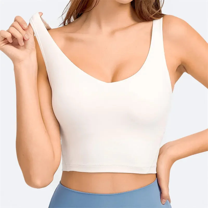 Nepoagym PASSION Tank Top with Shelf Built In Bra Crop Top with
