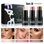 MLSMILE Highlight Contour 3-pack For 3D Makeup Brightening Skin Tone