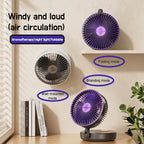 6 Inch Multifunctional Foldable Glow-in-the-dark Fan Desktop USB Mute