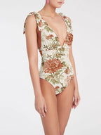 Vintage style one piece swimsuit