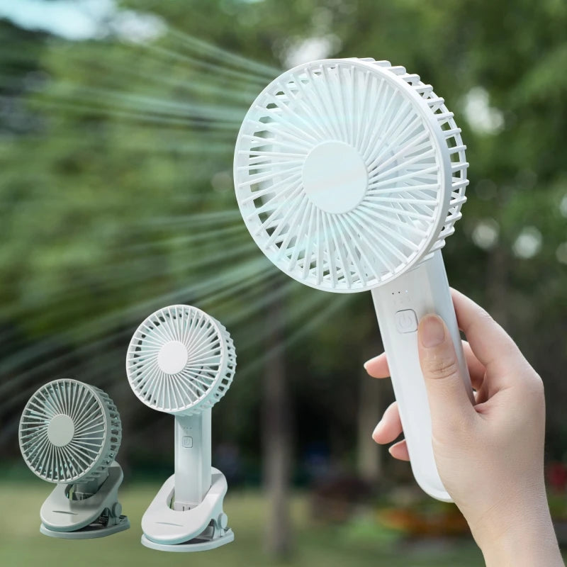 Portable Mini Hand Clip Fan USB Charging Quiet Desktop Electric Fan