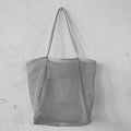 Spring Summer Solid Color Hollow Mesh Tote Bag Large Capacity Travel