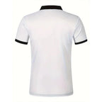 Mens Casual Stripe Short Sleeve Polo Shirt