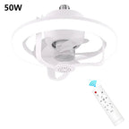 50W Ceiling Fan Light Round LED Pendant Light 360°rotating Fan Blade