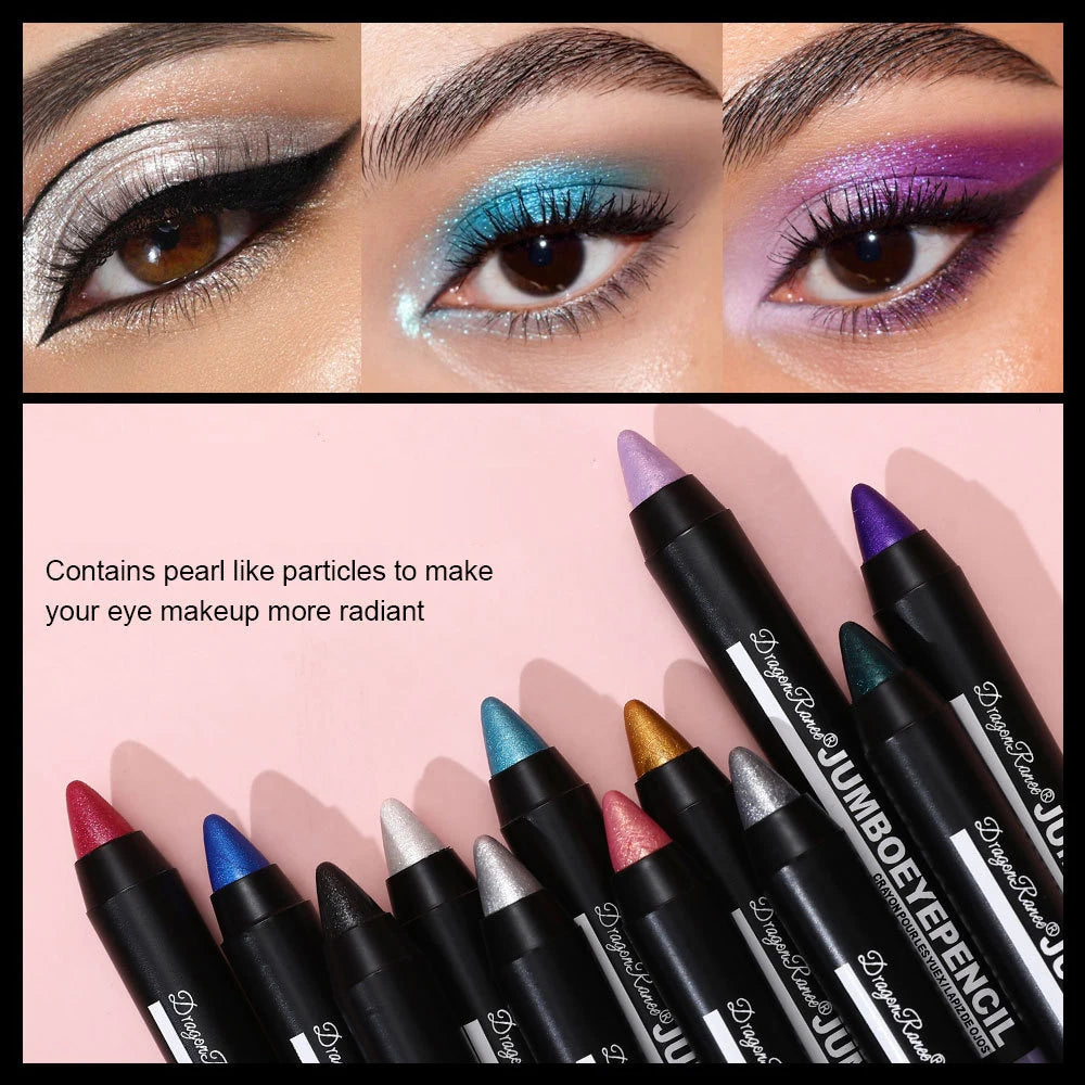 Smoky Dark Green Eyeshadow Pencil Stick Waterproof Pearlescent 12