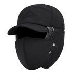 Men's Ear Protection Face Bomber Hats Thicker Plus Velvet Warm Women