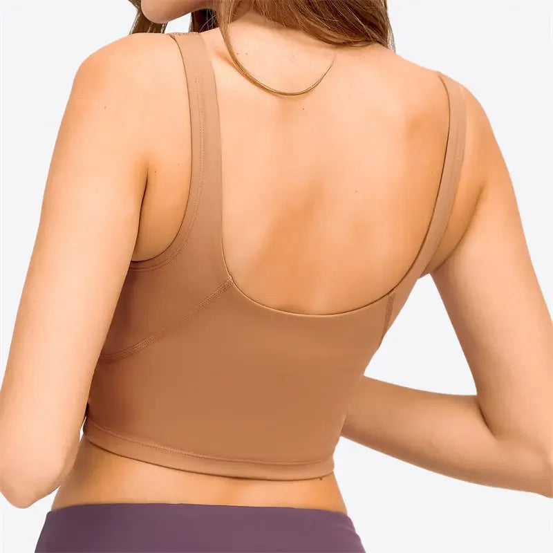 Nepoagym PASSION Tank Top with Shelf Built In Bra Crop Top with
