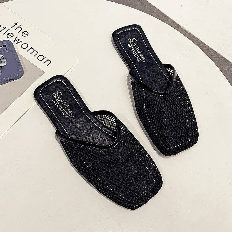 Mesh Mules Slippers