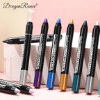 Smoky Dark Green Eyeshadow Pencil Stick Waterproof Pearlescent 12