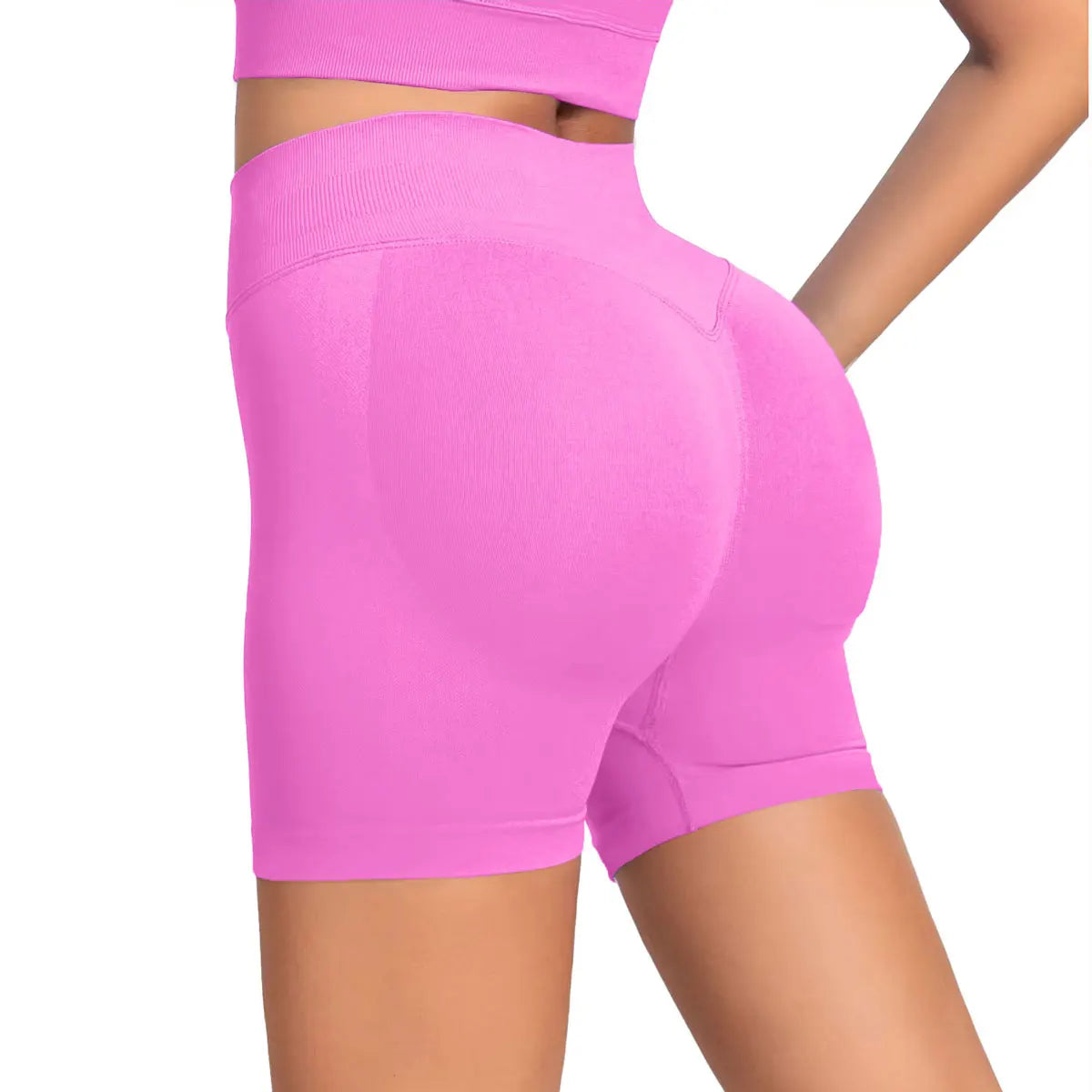 NCLAGEN Seamless Shorts 4.5" Gym Shorts Woman Scrunch Butt Fitness