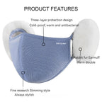 Winter Warm Sports Face Mask Men Women Thickened Fleece Eye Protection