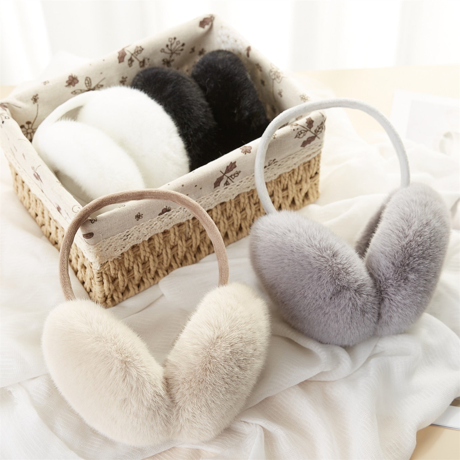 Winter New Plush Earmuffs Fashion Cute Warm Hood Woman Man Child