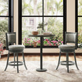 Swivel Bar Stools Set of 2 with Soft-padded Back and Seat-S
