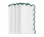 Green scallop napkins