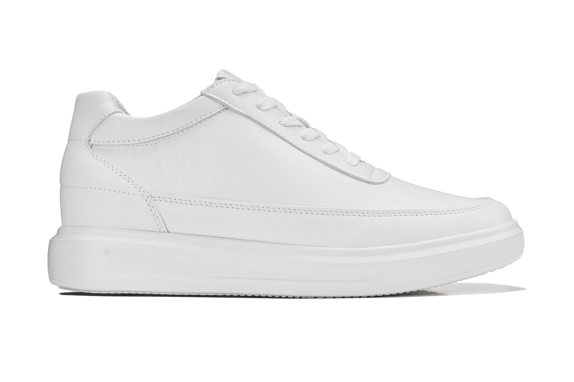 CALTO - X1647 - 2.8 Inches Taller (Pure White) - Lightweight Sneakers