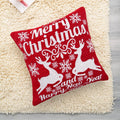Handcrafted 'Merry Christmas' Jacquard Pillow