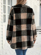 Plaid Fleece Button-Down Outerwear