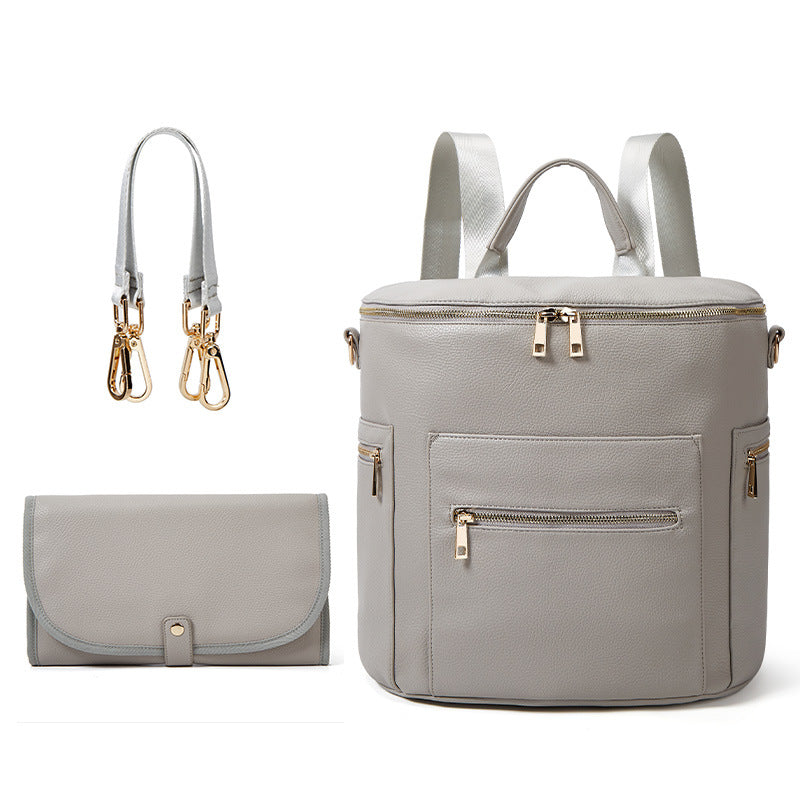 Fashion Solid Color Elegant Diaper Backpack For Mommy