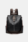 Stylish PU Leather Backpack for Everyday Adventures