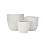 U_Style Lightweight Matte Textured MGO Outdoor Indoor Flower Pot Set of 3