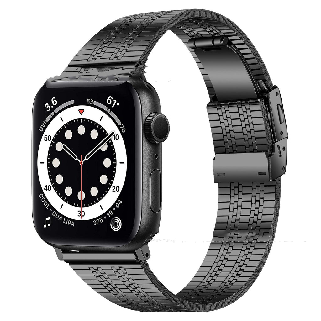 General High-grade Five-bead Back Buckle Steel Watch Belt