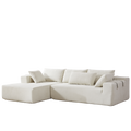 Modern Chenille Upholstered Sectional Sofa Couch Set