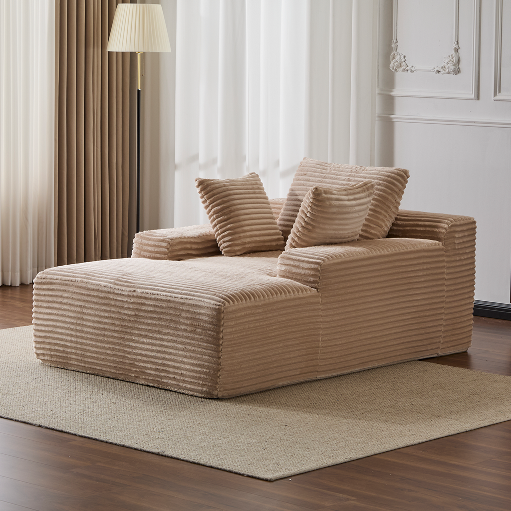 Oversized Chaise Lounge Chair Cozy Cloud Couch, Modern Plush Corduroy