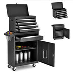 Tool Chest, 5-Drawer Rolling Tool Storage Cabinet With Detachable Top