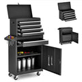 Tool Chest, 5-Drawer Rolling Tool Storage Cabinet With Detachable Top