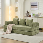 Comfy Convertible Folding Mattress Couch, Floor Sofa Bed, Chenille
