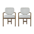 Upholstered Arm Dining Chairs (Set of 2)
