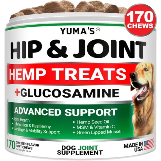 Hemp Hip And Joint Supplement For Dogs Glucosamine For Dogs Joint Pain