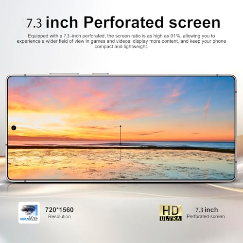 C25 Ultra Unlocked Phone,5G Smartphone 8GB 256GB 7.3-inch Android 14