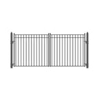 [12-18FT] Heavy-Duty Madrid-Style Premium Steel Dual-Swing Driveway Gate (SAK38546)