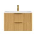 Alora Luxury 30/36-Inch Sintered Stone Floating Bathroom Vanity With Sink (SAK62871)