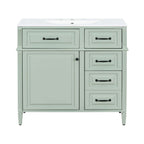 Alora 36-Inch Freestanding Bathroom Vanity With Ceramic Sink And Storage Cabinets [Faucet Not Included] (SAK86310)
